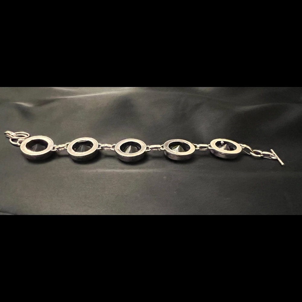 Black Onyx Silver Bracelet - Picture 7 of 8
